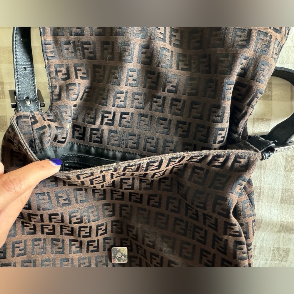 Vintage Fendi Monogram Brown and Black Messenger Bag - Picture 16 of 16